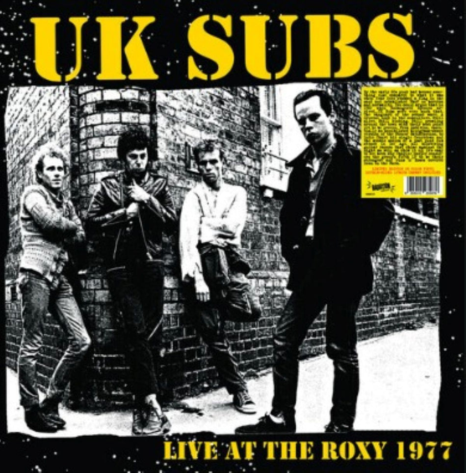 UK Subs Live At The Roxy 1977 Vinyl LP