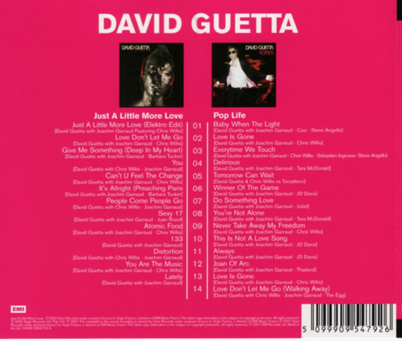 David Guetta Just A Little More Love Pop Life 2 CD Set