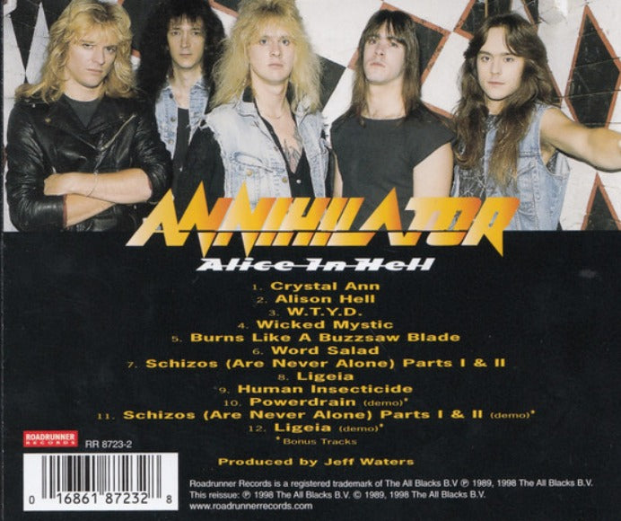 Annihilator Alice In Hell CD Album
