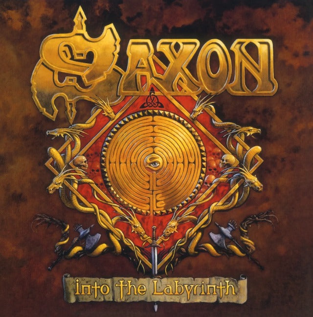 Saxon Into The Labyrinth Vinyl LP Clear and Black
