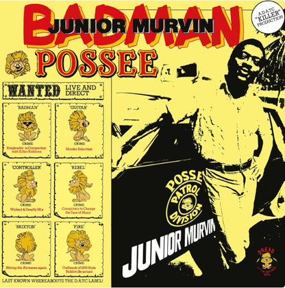 Junior Murvin Bad Man Possee Vinyl LP Limited Yellow Numbered