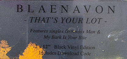 Blaenavon That's Your Lot Vinyl LP Black